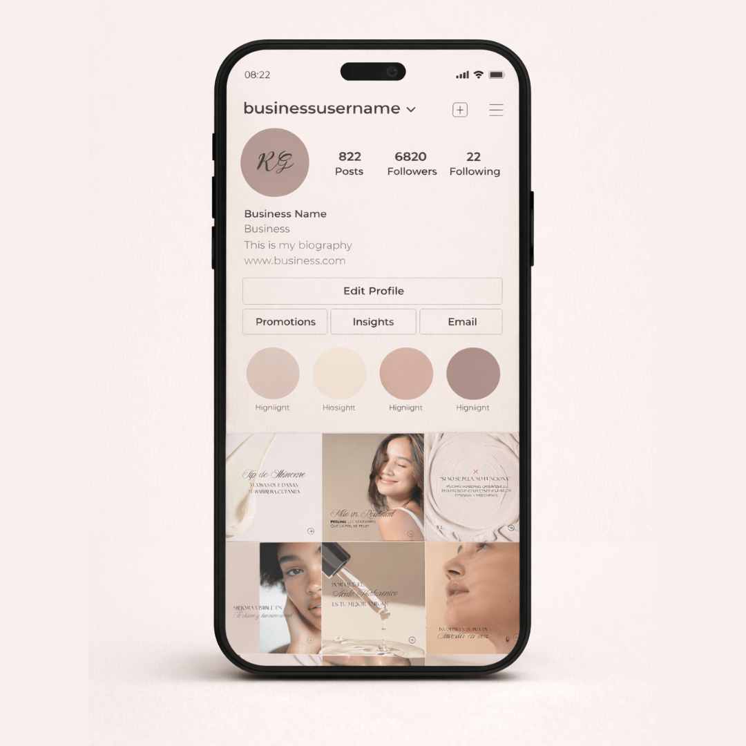 Pack Roséa✨ – 70 Plantillas de Instagram para Esteticistas y Cosmiatras + 4 Bonos